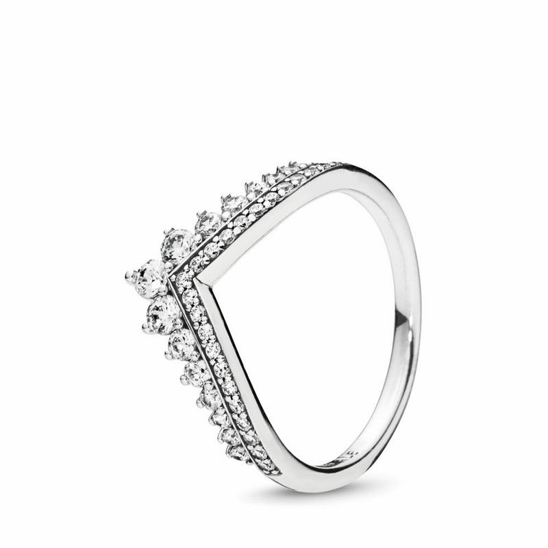 Pandora Princess Wish Stackable Ring - Sterling Silver/Cubic Zirconia - Canada | GR8048BT